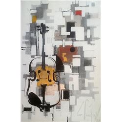 Enrique Sanchez, Still Life (Music), Acrylic Painting