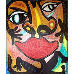 Menelaw Sete, Forca de Africa, Acrylic Painting