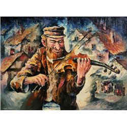 Leonid Afremov, Fiddler on the Roof I, Oil Painting