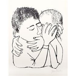 Ben Shahn, Memories of Many Nights of Love from the Rilke Portfolio, Lithograph