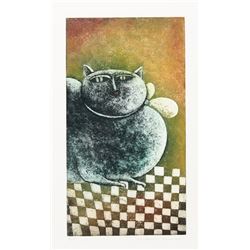Vladimir German, Cat, Etching