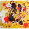 Image 1 : Petra McKnight, Yellow Abstract, Acrylic Painting with Plexiglass