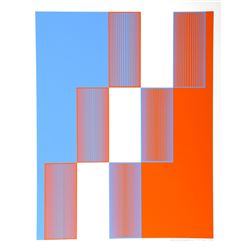 Richard Anuszkiewicz, Celebrate New York, Silkscreen
