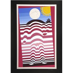 Victor Vasarely, Sunbather, Screenprint