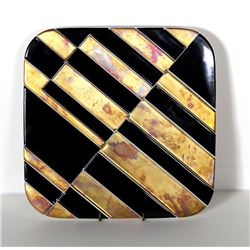 Gunter Fruhtrunk, Rosenthal, Enameled Ceramic Plate with Copper