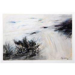 Michael Schreck, Windy Day, Pastel Drawing