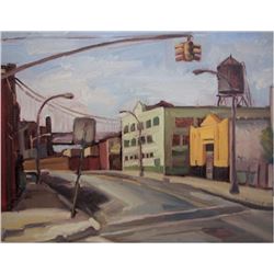 Theresa Kasun, Brooklyn Cityscape, Oil Painting