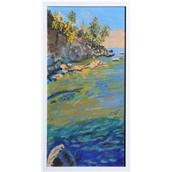 Robert Benach, Sea Cove, Oil Painting