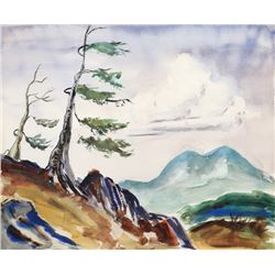 Eve Nethercott, Windy Day (P6.14), Watercolor Painting