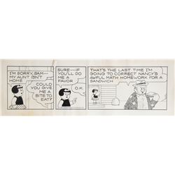 Ernie Bushmiller, Nancy 4, Comic Strip Ink Drawing