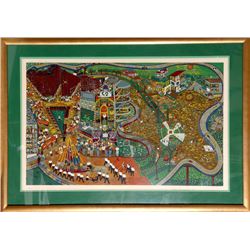 Ralph Fasanella, May Day, Serigraph
