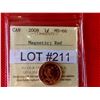 Image 1 : 2008 Logo Canada 1 Cent ICCS MS-66, Red; Magnetic