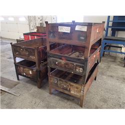 46" x 31" x 21" Steel Crates, 5 Total