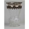 Image 1 : CUT GLASS AND SILVER RIMMED VASE