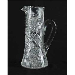 TALL CUT GLASS LEMONADE PITCHER