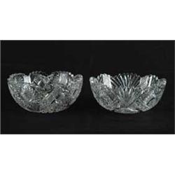 TWO CUT GLASS BOWLS