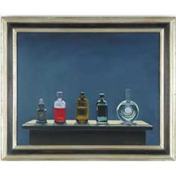 NEIL CHRISTENSEN (American, 1947-) BOTTLES IN A ROW