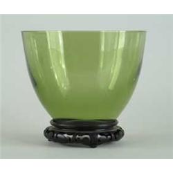 STEUBEN GREEN GLASS BOWL