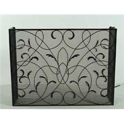 FINE IRON AND MESH FIREPLACE SCREEN