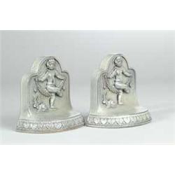 PAIR OF AMERICAN ENCAUSTIC TILING CO. BOOKENDS