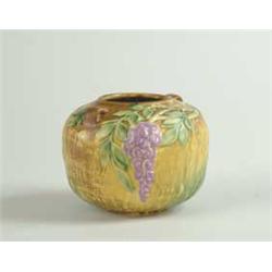 ROSEVILLE:  “WISTERIA” TWO HANDLED URN SHAPED VASE