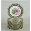 Image 1 : FINE SET OF TWELVE FRENCH HAND PAINTED FLOWER & FRUIT PLATES
