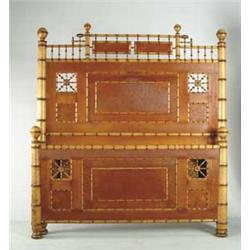 TWO PIECE BAMBOO STYLE BEDROOM SET