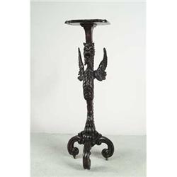 FINE CARVED WINGED GARGOYLE PEDESTAL