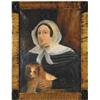 Image 1 : UNSIGNED (19th Century) PORTRAIT OF WOMAN WITH HER DOG