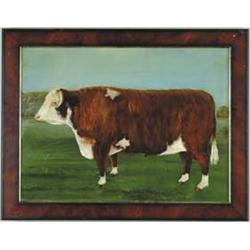 WALTER STUART LLOYD (British, 1875-1929) PORTRAIT OF A STEER