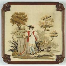 FRAMED VICTORIAN NEEDLEWORK