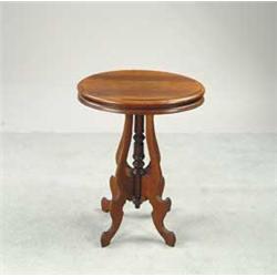 VICTORIAN WALNUT OVAL PLANT STAND