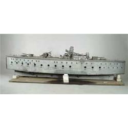 LARGE BATTLESHIP FORM WOOD BIRDHOUSE