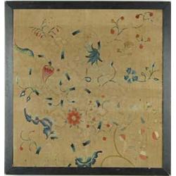 FRAMED 18TH CENTURY NEEDLEWORK PANEL