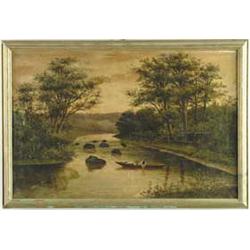 UNSIGNED (19th Century) LAZY DAY ON THE RIVER