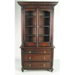 VICTORIAN STEPBACK CUPBOARD