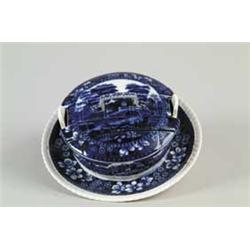 COPELAND SPODE TOWER: THREE PART BUTTER TUB