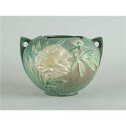 ROSEVILLE:  “PEONY” TWO HANDLED VASE