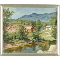 GEORGIA W. BALCH (American, 1888-) VERMONT LANDSCAPE