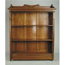 OAK OPEN FRONT BOOKCASE