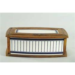 INTERESTING PORCELAIN AND WOOD KITCHEN BOX