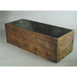 LARGE COPPER LINED WOOD BATHTUB