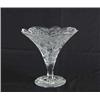 Image 1 : LARGE HEAVY CUT GLASS VASE