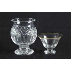 TWO WATERFORD CLEAR GLASS PIECES