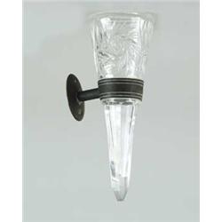 FINE CUT GLASS CAR VASE