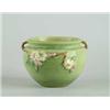 Image 1 : ROSEVILLE:  “APPLE BLOSSOM” TWO HANDLED BOWL SHAPED VASE