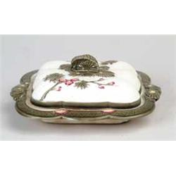 MAJOLICA: SARDINE BOX BY WEDGWOOD IN AN ASIAN STYLE