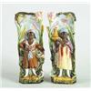 Image 1 : PAIR OF MAJOLICA VASES WITH MOOR BOY AND GIRL
