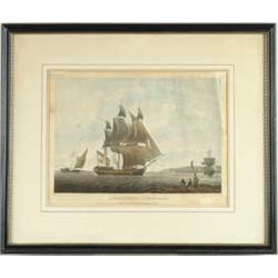 R. POLLARD (Publisher, British, 18th Century) A SPANISH FRIGATE AND ALGERINE GALLEY