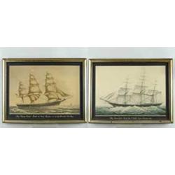 PAIR OF FRAMED SHIP PRINTS